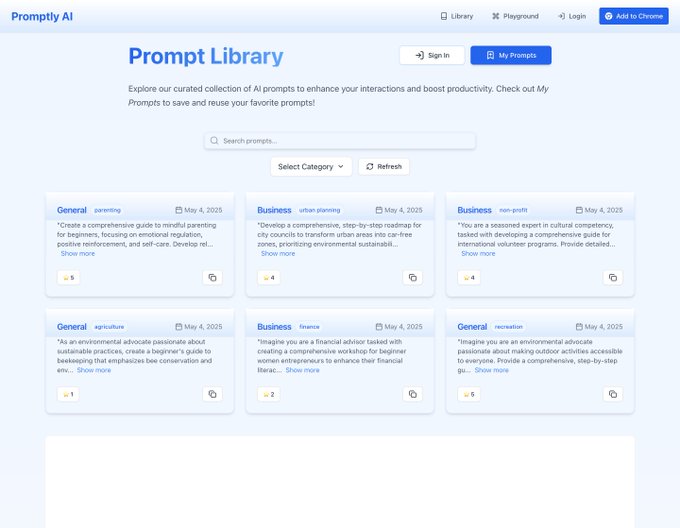 Promptly AI Prompt Library
