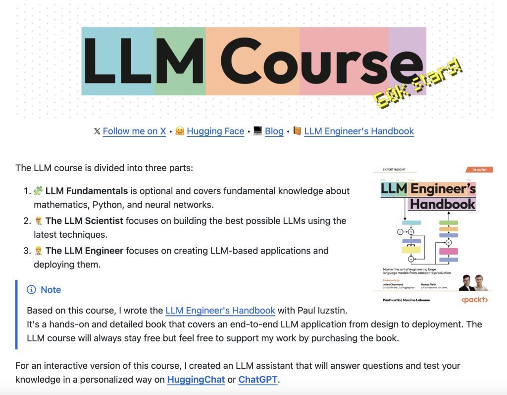 LLM course by Labonne