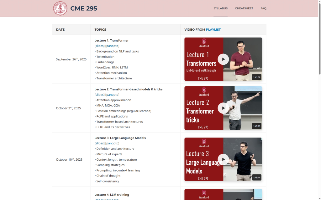 Stanford CME295 Transformers & LLMs | Autumn 2025